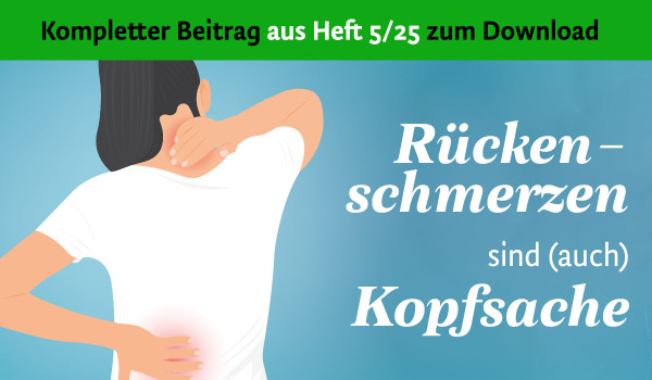 Rückenschmerzen sind (auch) Kopfsache