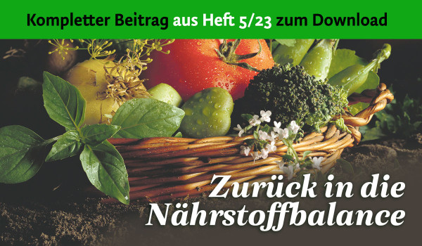 Zurück in die Nährstoffbalance - PDF